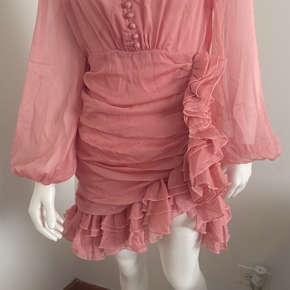 L'ATISTE Pink Asymmetrical  Dress Size S - Picture 3 of 10